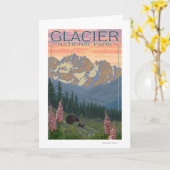 Carte Fleurs de ressort - parc national de glacier, la (Fleur jaune)