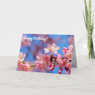 Carte Fleurs De Sakura Rose Délicieuses Au Printemps