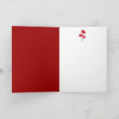 Carte Fleurs de Saludos de   Cumpleaños Red (Intérieur)