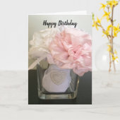 Carte Fleurs de soie dans un vase (Fleur jaune)