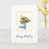 Carte Fleurs de soleil (Fleur jaune)