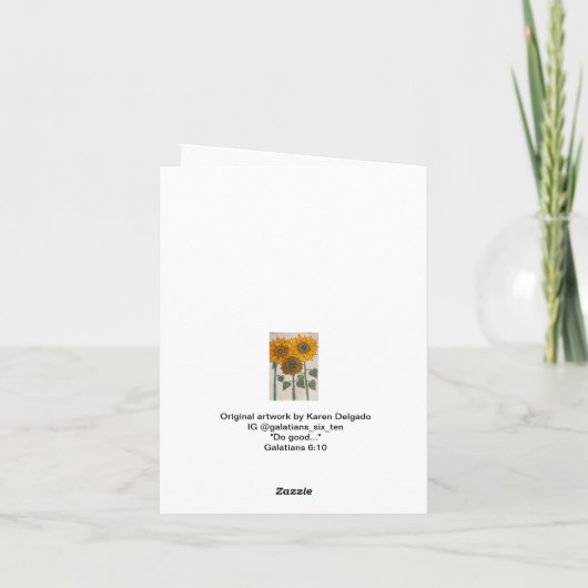 Carte Fleurs de soleil (Dos)