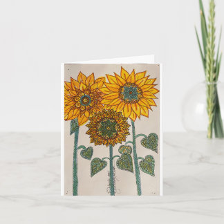 Carte Fleurs de soleil