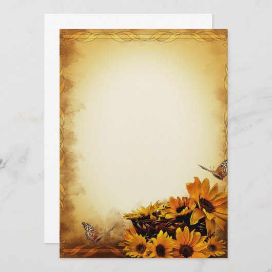 Carte Fleurs de soleil (Devant / Derrière)