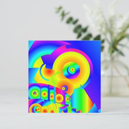 Carte Fleurs de soleil Abstraites (Debout devant)