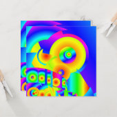 Carte Fleurs de soleil Abstraites (Devant/Arrière en situation)