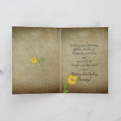 Carte Fleurs de soleil - Anniversaire - Fille (Intérieur)