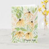 Carte Fleurs de soleil aquarelle, Art botanique (Fleur jaune)