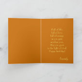 Carte Fleurs de soleil d'anniversaire thématiques d'auto (Intérieur)