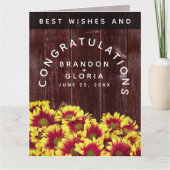 Carte Fleurs de soleil d'automne rustiques sur Mariage d (Devant)