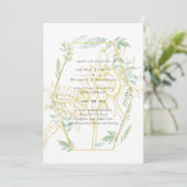 Carte Fleurs de soleil modernes Mariage d'or Sage (Debout devant)
