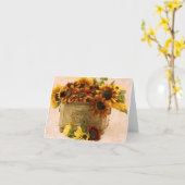Carte Fleurs De Soleil Orange Dans Panier En Tin (Fleur jaune)