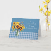 Carte Fleurs de soleil secrètes de la fête des mères à M (Fleur jaune)
