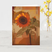 Carte Fleurs de soleil Wabi Sabi (Fleur jaune)
