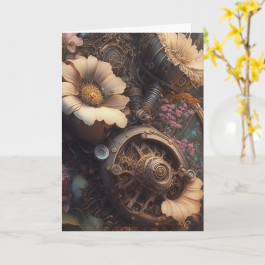 Carte Fleurs de Steampunk | Réception (Fleur jaune)