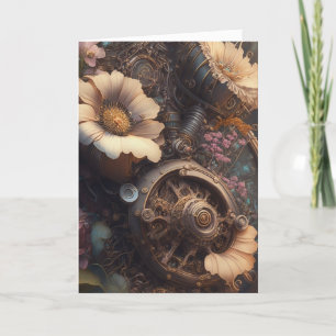 Carte Fleurs de Steampunk Réception