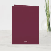 Carte Fleurs de trèfle vert pourpre scintillent Annivers (Dos)