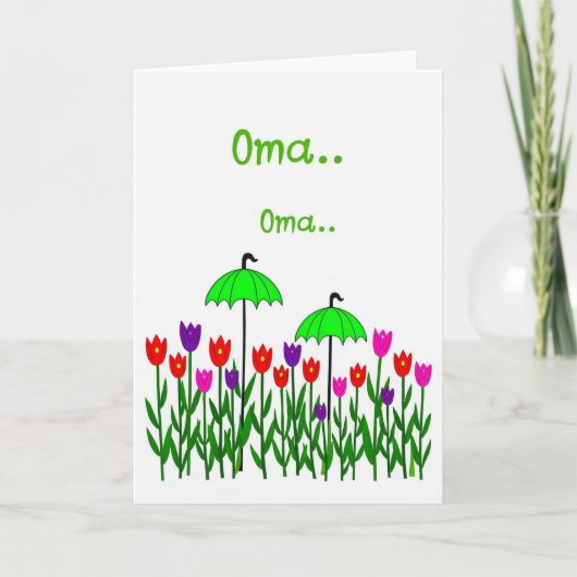 Carte Fleurs de Tulipes de Oma Douce (Devant)