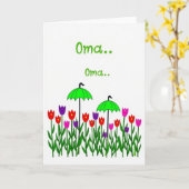 Carte Fleurs de Tulipes de Oma Douce (Fleur jaune)
