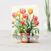 Carte Fleurs de tulipes fraîchement cueillies (Devant)