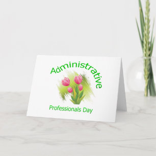 Carte Fleurs de tulipes Journée des professionnels admin