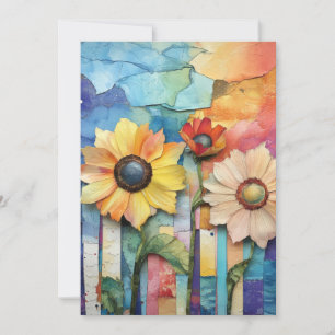 Carte Fleurs de type Daisy fantaisistes et originales Bo