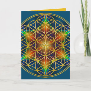 Carte FLEURS DE VIE - Fleur fractale 1