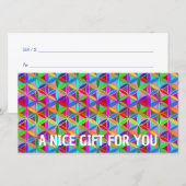 Carte FLEURS DE VIE - gradients multicolores motif (Devant / Derrière)