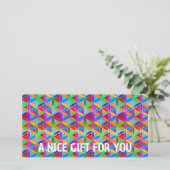 Carte FLEURS DE VIE - gradients multicolores motif (Debout devant)