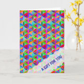 Carte FLEURS DE VIE - gradients multicolores motif (Fleur jaune)