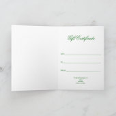 Carte FLEURS DE VIE - mélange vert motif (Intérieur)