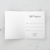 Carte FLEURS DE VIE - motif de sable bleu (Intérieur)