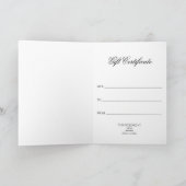 Carte FLEURS DE VIE - motif de style argent (Intérieur)