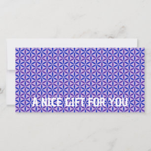 Carte FLEURS DE VIE - motif de timbre 4