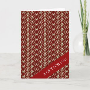 Carte FLEURS DE VIE - motif d'or blanc
