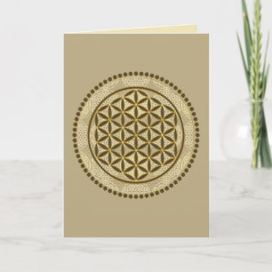Carte FLEURS DE VIE - Symbole de géométrie sacrée Art 2