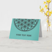 Carte FLEURS DE VIE - Symbole de géométrie sacrée plan 1 (Fleur jaune)