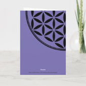 Carte FLEURS DE VIE - Symbole de géométrie sacrée plein  (Dos)