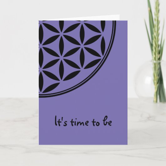 Carte FLEURS DE VIE - Symbole de géométrie sacrée plein  (Devant)