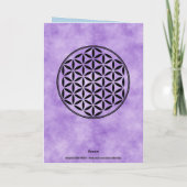 Carte FLEURS DE VIE - Symbole de géométrie sacrée plein  (Dos)