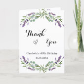 Carte Fleurs de violet de lavande photo anniversaire mer (Devant)