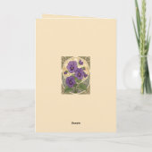 Carte Fleurs de violette pour anniversaire de février da (Dos)