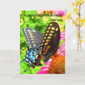 Carte Fleurs d'échinacées roses à queue noire (Fleur jaune)