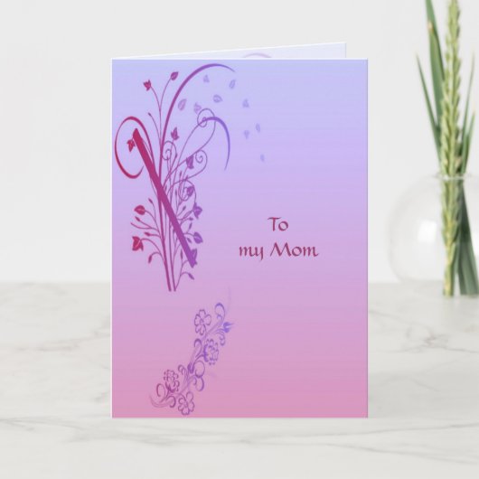 Carte Fleurs Déco Fête des Mères (Devant)