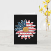 Carte Fleurs Décontractées Drapeau Américain Étoiles Et (Fleur jaune)