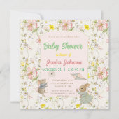 Carte fleurs délicates et feuille dans le style chinois  (Devant)