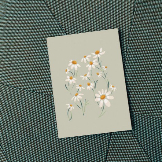 Carte Fleurs Delicées Chamomille Aesthétique Sauvage