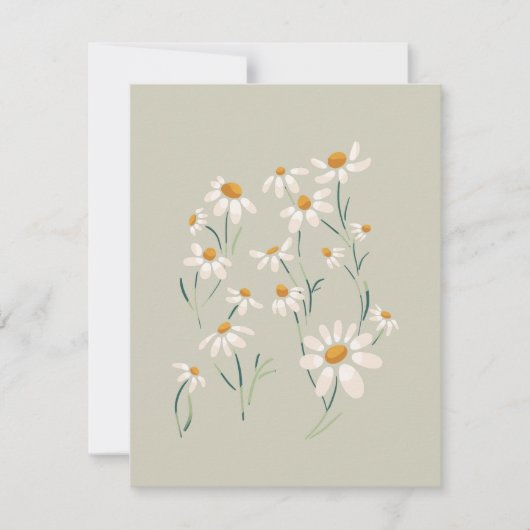 Carte Fleurs Delicées Chamomille Aesthétique Sauvage (Devant)