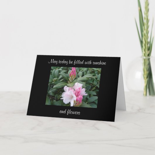 Carte Fleurs d'encouragement de belles floraisons (Devant)