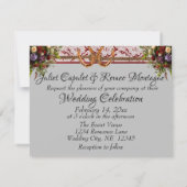 Carte Fleurs, Dentelles et fer à cheval, Mariage de ruba (Dos)